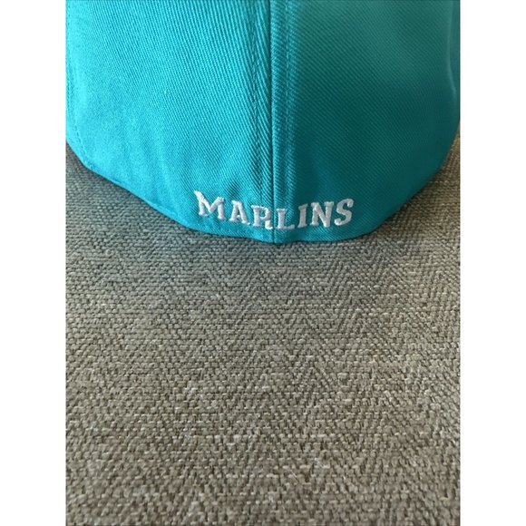 Men's Fanatics Branded Teal Miami Marlins Cooperstown Collection Fitted Hat 71/4 - Picture 6 of 9